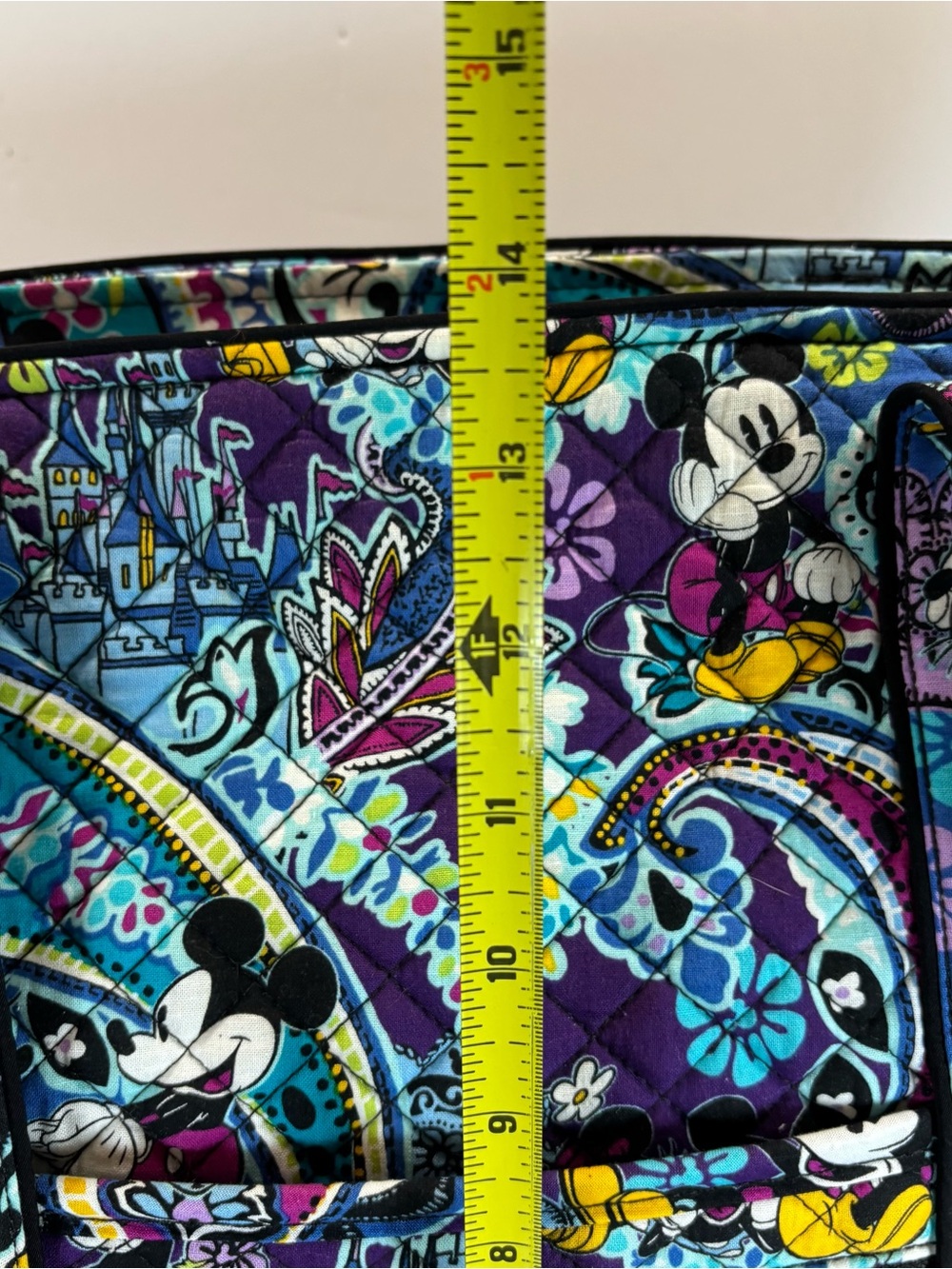 Vera Bradley Disney Parks Iconic Vera Tote Mickey's Paisley Celebration-Like New - Picture 12 of 13
